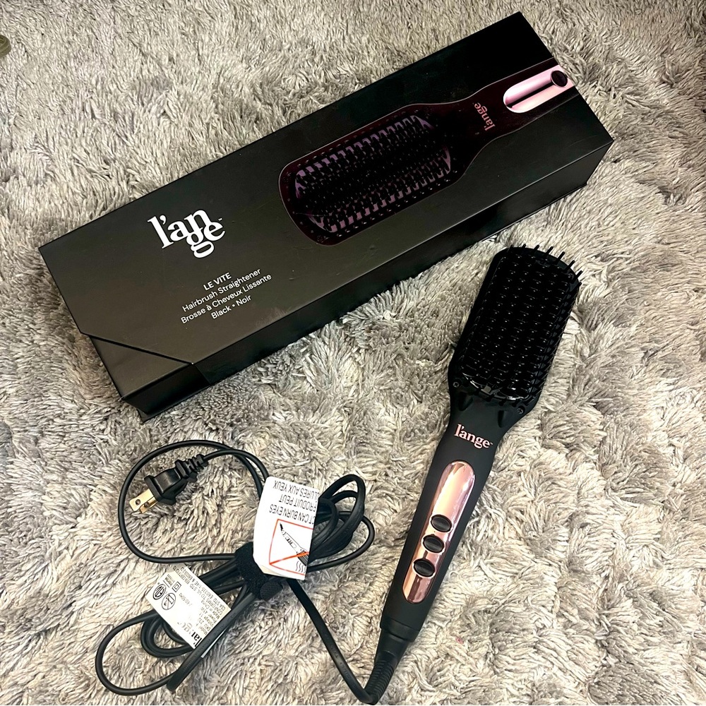 L'ange Le Vite Ceramic Hairbrush Straightener Like New